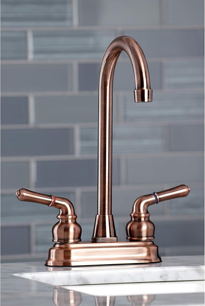 Kingston Brass KB496 Magellan Bar Faucet, Antique Copper, 2.75 x 2.75 x 2.13
