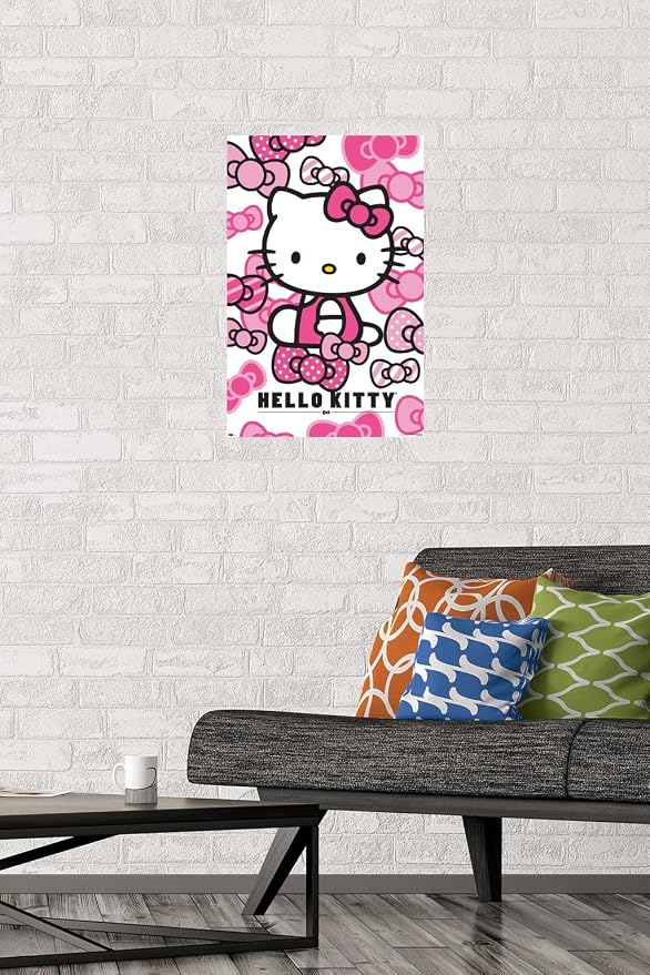 Trends International Hello Kitty - Bows Wall Poster, 14.725" x 22.375", Premium Unframed Version