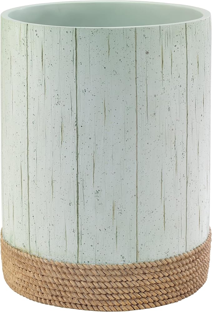 Avanti Linens - Waste Basket, Decorative Trash Can, Coastal Inspired Bathroom Decor (Beachcomber Collection)
