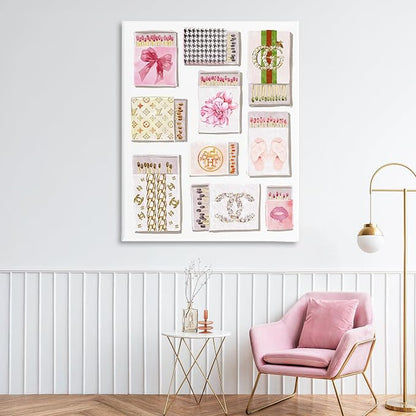 Stupell Industries 'Glam Girl Matchboxes'| Canvas Art | Stupell Industries | 36 x 48 Inches, Easy to Hang and Sturdy, Made in USA, by Ziwei Li