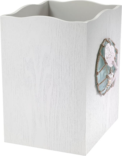 Avanti Linens - Wastebasket, Decorative Trash Can, Coastal, Seaglass