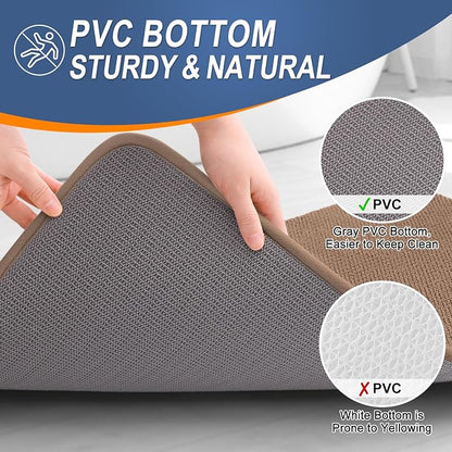 OLANLY Thick Memory Foam Bathroom Rugs 30x20, Absorbent Bath Mat, Mocha | Soft Quick Dry Bath Rugs, Non-Slip, Machine Washable Carpet for Bathroom Floor, Tub and Shower, Home Decor Accessories