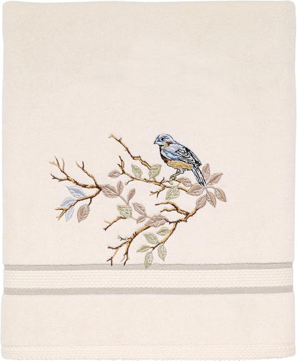 Avanti Linens - Bath Towel, 100% Cotton (Love Nest Collection, Ivory),Off-white