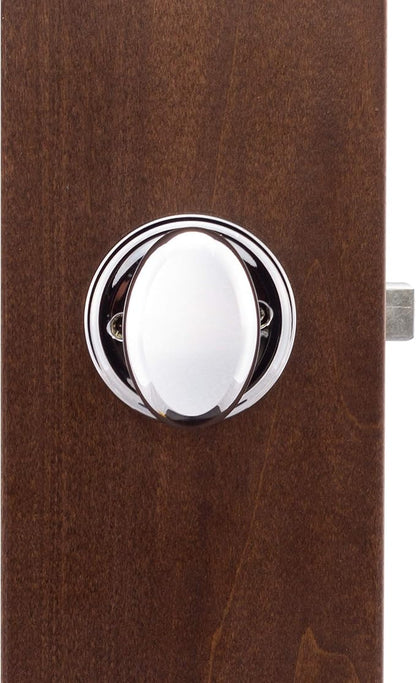 Copper Creek EK2020PS Egg Door Knob, Passage Function, 1 Pack, in Polished Stainless