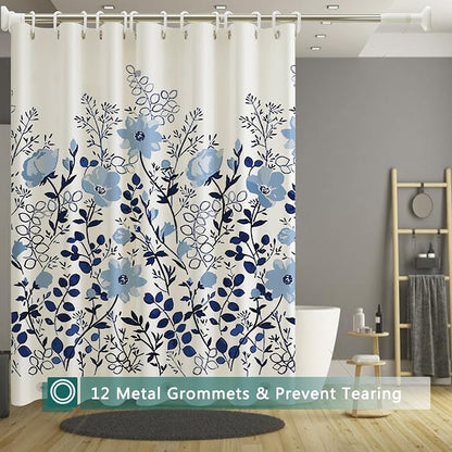 Shower Curtain Liner, 100% Waterproof Peva Shower Curtains with 3 Duty Heavy Bottom Magnets and 12 Rust Proof Grommets, 72x72 Weighted Shower Liner for Shower Stall, Bathtubs