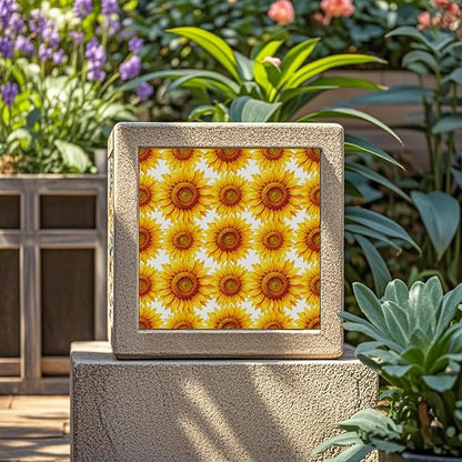 36pcs 4 Styles Sunflower Tile Stickers Yellow Pattern Waterproof PVC Tile Decals for Kitchen Bathroom 4x4 inch