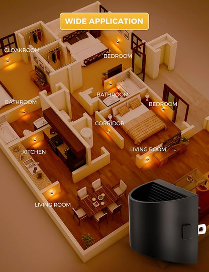 L LOHAS LED Night Light 2 Pack, Night Lights Plug into Wall, 1600K Amber | Dusk to Dawn Sensor Nightlight, 3 Level Brightness Adjustable, Mood Lighting