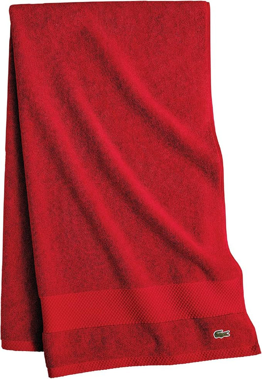 Lacoste Heritage 100% Supima Cotton Bath Sheet, Formula One, 35" x 70" – Highly Absorbent & Quick Drying, Premium Super Soft Bath Towel, Bathroom Essential, Gift for All Occasions, Machine Washable
