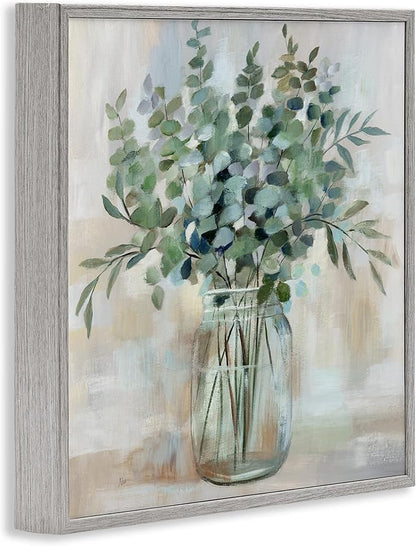 Soothing Eucalyptus Herb Arrangement, 17 x 17 Inch Framed Giclée Print | Stupell Industries · By Nan · Ready to hang · Perfect for farmhouse or rustic rooms · Made in USA