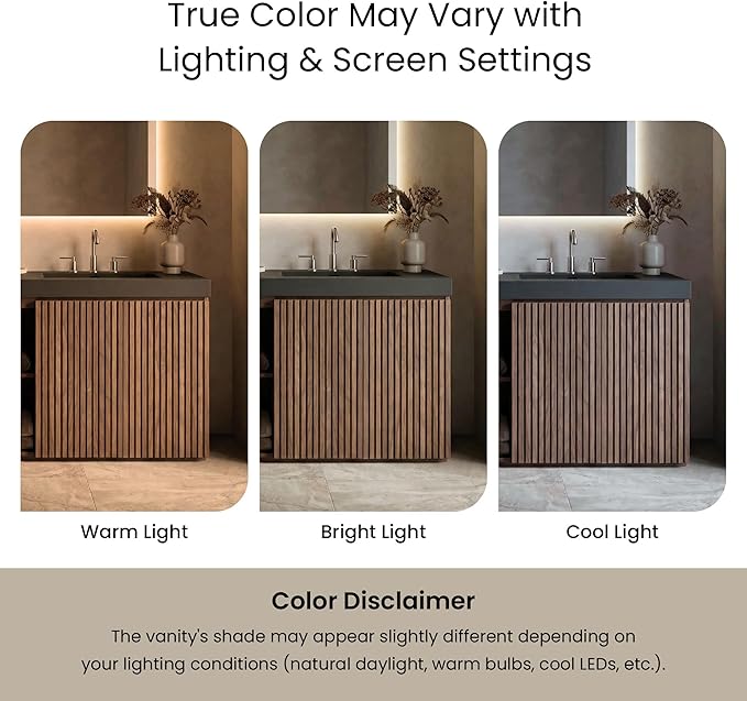 72" Bathroom Vanity with Sink Combo, Mid Century Modern Bathroom Cabinet with 4 Doors & Open Shelf, Matte Black Integrated Sink with Overflow, Brown Walnut