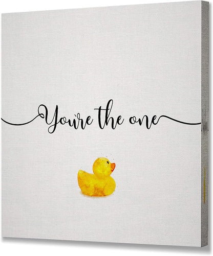 Renditions Gallery You're the one Rubber Ducky Bathroom Décor Gallery Wrapped Canvas Wall Art