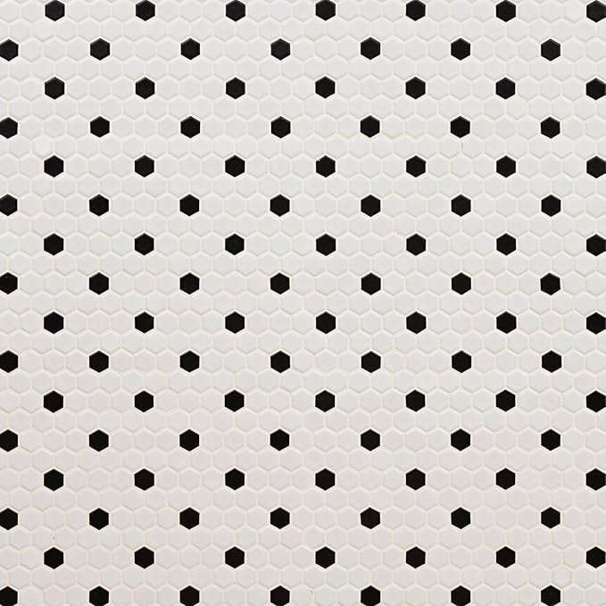 MSI Adelaide White Hexagon Matte Porcelain Floor and Wall Tile Tile for Kitchen Backsplash, Bathroom, Accent Wall Tile, and Shower Wall Tile, Sample