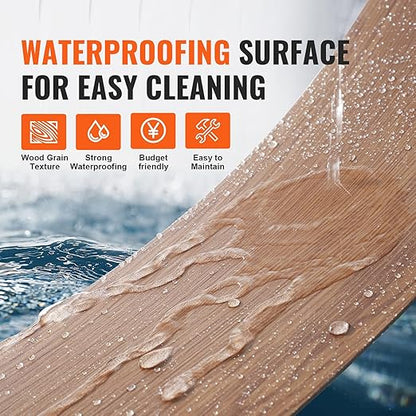 VEVOR Self Adhesive Vinyl Floor Tiles 36x6 inch, 36 Tiles 2.5mm Thick Peel & Stick Tile 54 Sq.Ft, Deep Brown Wood Grain DIY Flooring for Kitchen Dining Room Bedrooms & Bathrooms, Easy for Home Decor