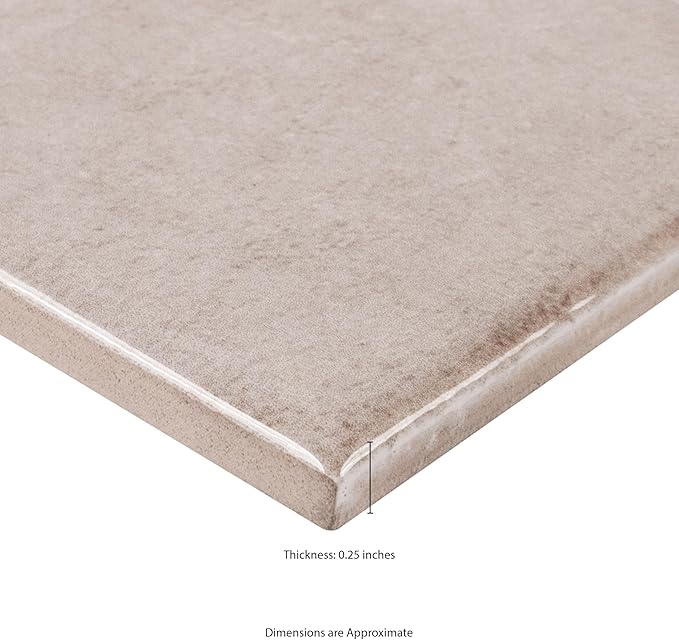MSI Renzo Sterling 3 Inch x 12 Inch Bullnose Ceramic Subway Tile for Bathroom, Kitchen Backsplash, Accent Wall, and Shower Wall