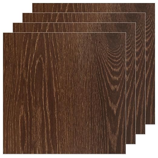 40 Sheet Vinyl Flooring 12 x 12 Peel and Stick Floor Tile Waterproof Dark Wood Vinyl Floor Tiles Clearance Self Adhesive Floor Tiles Sticky Laminate Flooring Stick on Bathroom Kitchen Basement