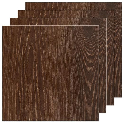 40 Sheet Vinyl Flooring 12 x 12 Peel and Stick Floor Tile Waterproof Dark Wood Vinyl Floor Tiles Clearance Self Adhesive Floor Tiles Sticky Laminate Flooring Stick on Bathroom Kitchen Basement