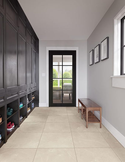 Daltile Perpetuo 24" X 24" Porcelain Marble Look Floor Tile in Matte Elegant Beige (4 pieces per carton) (15.20 sqft per carton)