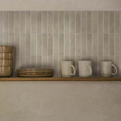 Smart Tiles Peel and Stick backsplash, Stacked Taupe Beige, 11.43"x9" | Pack of 5 (3.5 sq ft), Matte, Heat/Moisture Resistant, Low VOC, Kitchen/Bathroom, Renter Friendly, Made in Canada