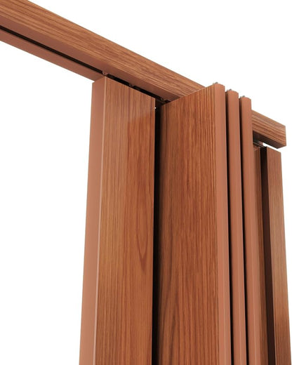 48" x 80" Premium Foldable Accordion Door,Heavy Duty,Walnut | Foldable accordion doors w/ double‑walled heavy‑duty panels, ideal as interior room dividers for privacy, space‑saving design