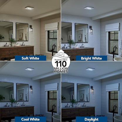 Broan-NuTone AER80CCTK CleanCover Bath Fan, 80 CFM, 0.7 Sone, with Selectable CCT LED Light, Energy Star, White