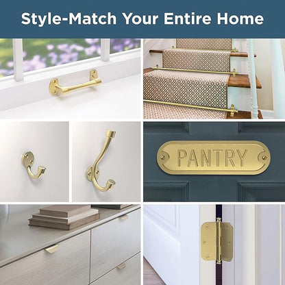 Franklin Brass Derby Pantry Door Sign Metal Interior Door Plaque in Brushed Gold HHIDPP-BRG-U