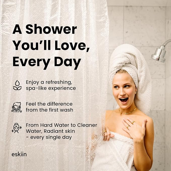 Filtered Showerhead - Best Shower Head With Filters For Healthy Hair & Skin - High Pressure Water Softener For Hard Water - Reduce Dandruff, Protect Colored Hair, And Soothe Dry Skin (Chrome)