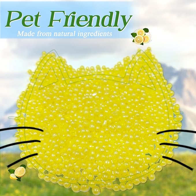 PurifyLogix 12 PCS Cat Toilet Odor Remover Refills for Whisker OdorTrap Pod | Cat Toilet Odor Eliminates Deodorant for Litter-Robot and Traditional Litter Boxes, Lemon Scented