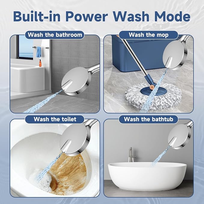 6 Inch Filtered Shower Head, 6 Spray Modes High Pressure Handheld Shower Head with Filter for Hard Water, Detachable Water Softener Showerhead with Hose, Chrome