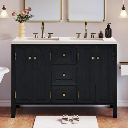 DWVO 47 Inch Bathroom Vanity with Double Sink | Bathroom Storage Cabinet