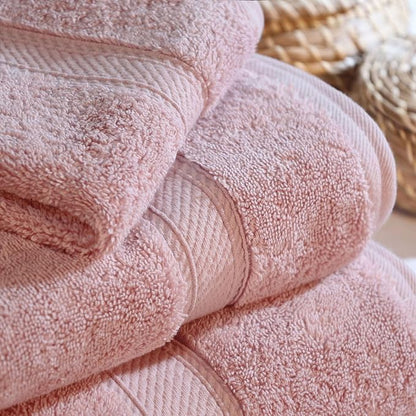 SUPERIOR Egyptian Cotton Ultra Plush & Absorbent, 3 Piece Set, Tea Rose | Quick Dry, Soft Luxury Towel Set, Bath Essentials, Guest Bath, Spa, 1 Bath, 1 Hand, 1 Face Towels, Madeline Towels