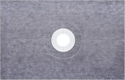 VEVOR Shower Curb Kit, 48"x72" Watertight Shower Curb Overlay with 4" ABS Central Bonding Flange, 4" Stainless Steel Grate, 2 Cuttable Shower Curb and Trowel, Shower Pan Slope Sticks Fit for Bathroom