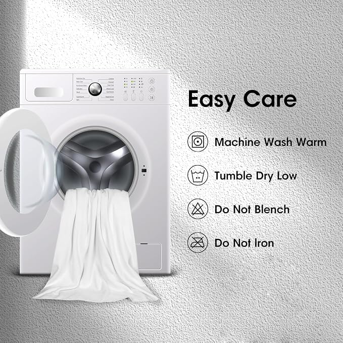 JML Bath Towels, 2 Pack, 27x55 in, Microfiber, Stripe Grey | Soft, Super Absorbent, Quick Dry, Lint-Free, Lightweight Bathroom Towel with Hanging Loop for Daily Use