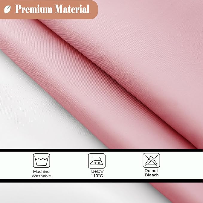 UFRIDAY Pink Shower Curtain 72x75 inches,Kids Girls Women Bathroom Curtain 75 Inch Long Luxury Hotel Quality Bathroom Shower Curtain with Mesh Top Window，Decor