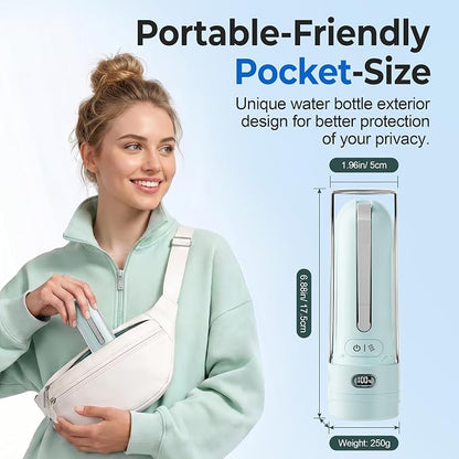 Electric Portable Bidet – Rechargeable Travel Bidet for Women Postpartum Care & Personal Hygiene | with 3 Pressure Modes for Home Travel & Camping (Aqua)