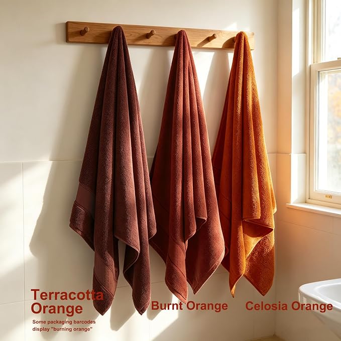 COZYART Bath Towel Set 6 PCS, Luxury 100% Turkish Cotton 650GSM Ultra Soft | Absorbent Quick Dry, OEKO‑Tex 100 Cert. Zero Twist Ring Spun Cotton, Plush Fluffy, Breathable Hotel Quality Bathroom Towels