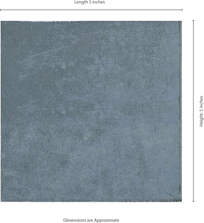 MSI Renzo Denim 5 Inch x 5 Inch Glossy Ceramic Square Wall Tile for Bathroom, Kitchen Backsplash, Accent Wall, and Shower