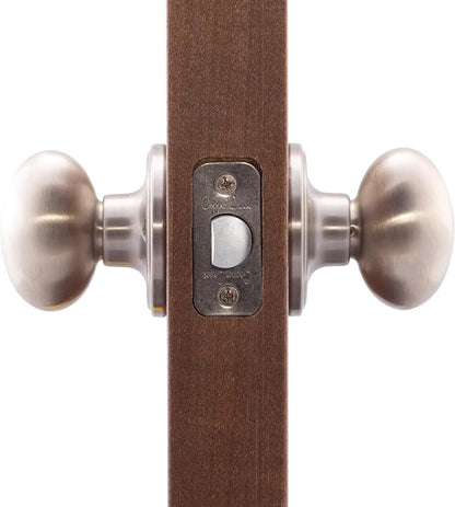 Copper Creek EK2020SS Egg Door Knob, Passage Function, 1 Pack, in Satin Stainless
