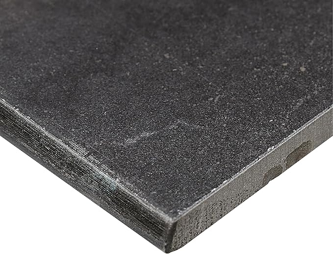 Daltile Perpetuo 3" X 24" Porcelain Marble Look Bullnose in Matte Infinite Black(Sold by the piece)