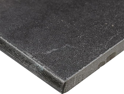 Daltile Perpetuo 3" X 24" Porcelain Marble Look Bullnose in Matte Infinite Black(Sold by the piece)