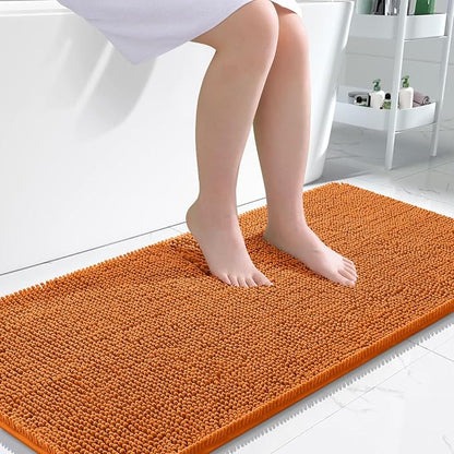 OLANLY Large Bathroom Rugs 50x30, Extra Soft Absorbent Chenille Bath Rugs | Clay, Quick-Drying Rubber Backing, Machine Washable Bath Mat for Bathroom Floor, Tub and Shower, Home Decor Accessories