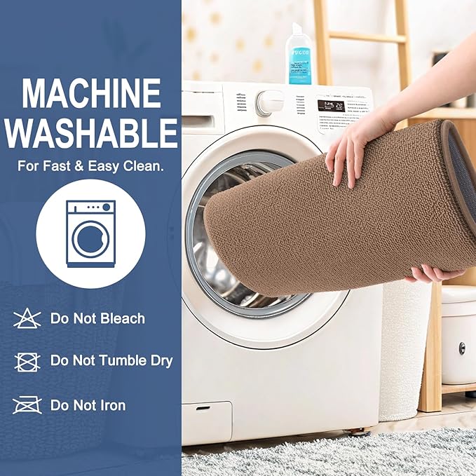 OLANLY Memory Foam Bathroom Runner Rugs 59x20, Absorbent Long Mat, Mocha | Soft Quick Dry Bath Rugs, Non-Slip Carpet, Machine Washable Mat for Bathroom Floor, Tub and Shower, Home Decor Accessories