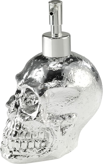 Avanti Linens - Soap Dispenser/Lotion Pump, Guest Bathroom Essentials, Skull Design Bath Decor (Halloween Collection)