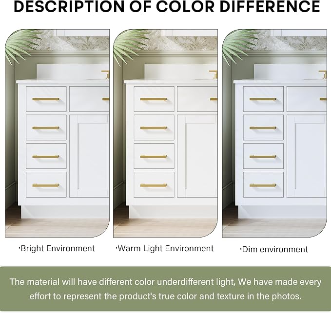 84-Inch Bathroom Vanity with Double Sinks W/ 4 Doors & 12 Drawers & 2 Flip Drawers, White Vanity W/Brushed Gold Handles