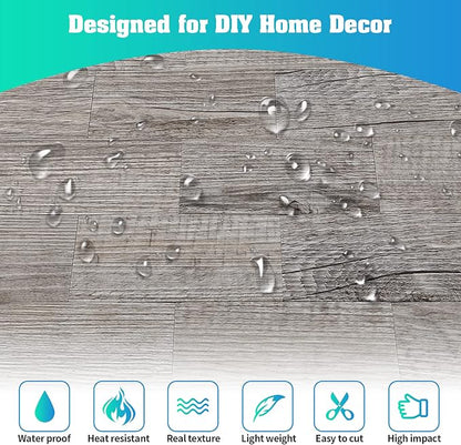 2026 New Upgrade Peel and Stick Backsplash Tile, Peel and Stick Wall Tile for Kitchen, Bathroom, Fireplace, Laundry (Grey Rustic,1 Pack)