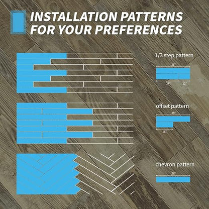 Art3d 36-Pack Wood Texture Peel and Stick Vinyl Flooring Tiles, Aged Wood | 18 & 54 sq.ft Options, Rigid Surface Hard Core, Waterproof, Self-Adhesive, Impact Resistant, Fit Indoor Household Spaces