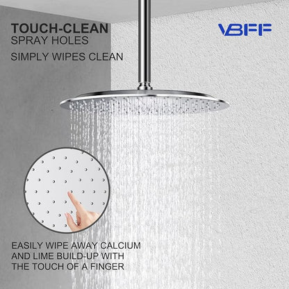 VBFF-Shower Head,rain shower head, 8 inch- Round Shower Head, 1.8 GPM Flow Rate, rainfall showerhead,VBFF11 (Chrome)