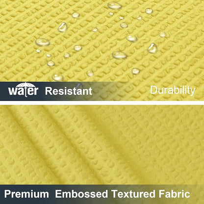 Lemon Shower Curtain for Bathroom 72x72 Inch, 3D Embossed Textured Waffle Fabric Shower Curtains, Soft Hotel Farmhouse Style, Water Repellent, Machine Washable, Lemon, 72" W x 72" L