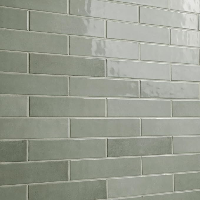MSI Renzo Jade 3" x 3" Glossy Ceramic Subway Wall Tile, Bathroom & Kitchen, 1 Count, 1 Piece, Sample