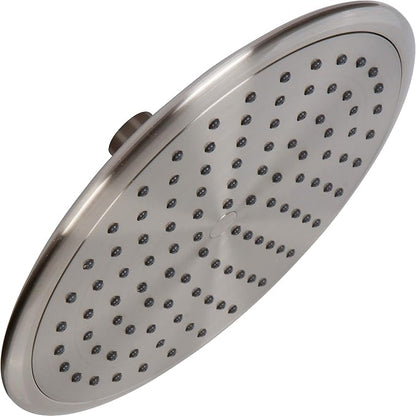 Waterfall Showerhead - 1.8 GPM - Brushed Nickel | 9 Inch Large Overhead Rain Shower Head With Self-Clean Nozzles, Adjustable Brass Ball Joint, High Flow Best With Extender Arm