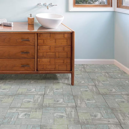 FloorPops FP3290 Boardwalk Peel & Stick Floor Tiles, Grey (Pack of 2)